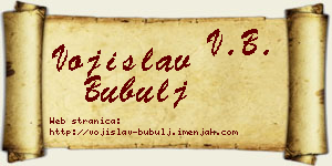 Vojislav Bubulj vizit kartica